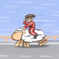 artist:furiousrockets char:danny_sullivan dannys game:manx_tt_super_bike sheep // 500x500 // 29.0KB