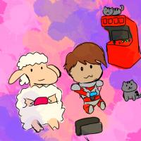 arcade_cabinet artist:guntanks_in_space char:rika_midorikawa sheep // 720x720 // 376.4KB