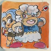 artist:annk char:tanya_(sd_fighters) game:sd_fighters lordbbh_birthday_2019 sheep // 1200x1200 // 242.6KB