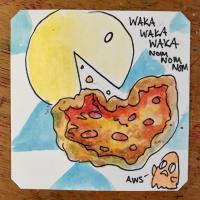 artist:annk char:pac-man game:pac_mania pizza // 1024x1024 // 200.0KB