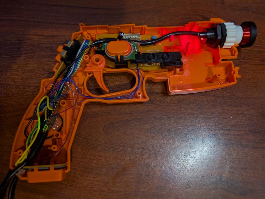 Disassembled GunCon 2 after complete conversion.